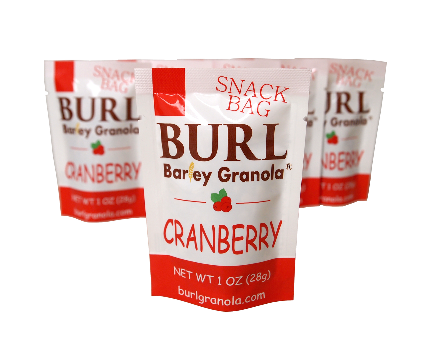 Burl Barley Granola, Cranberry Snack Bag